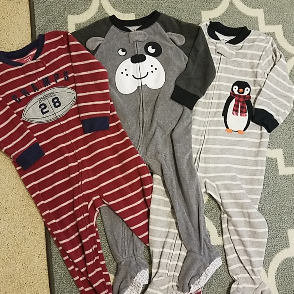 Carters fleece zipper pajamas